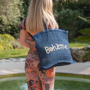 Grand sac de plage en macramé BOHEME