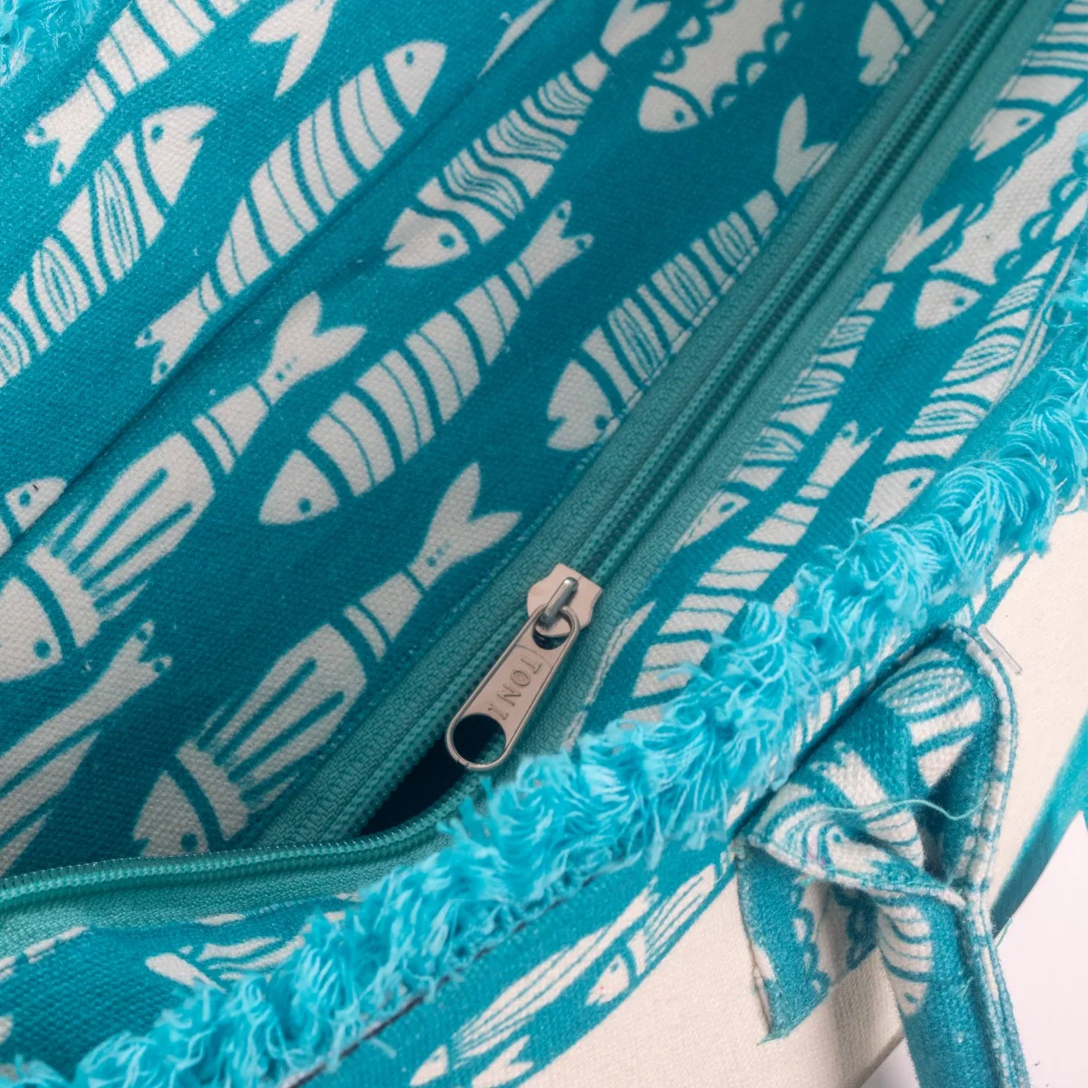 Sac de plage en toile thème Poissons – Image 4