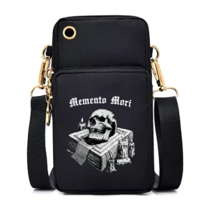 Sacoche Noire Memento Mori en Toile