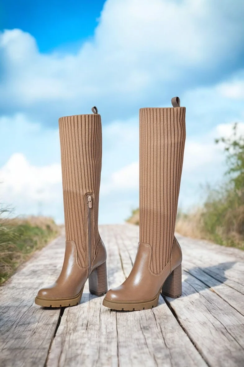 Bottes chaussettes tige haute – Image 3