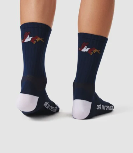 Chaussettes de vélo bleu marine