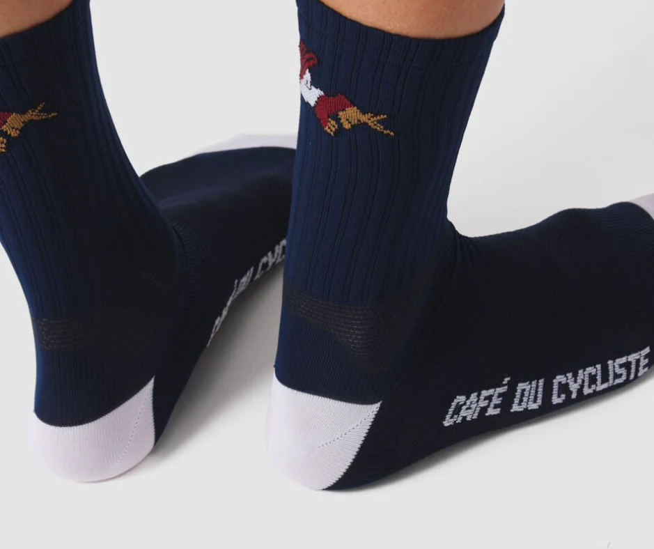 Chaussettes de vélo bleu marine – Image 3