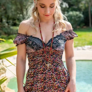 Collier sautoir tête de buffle