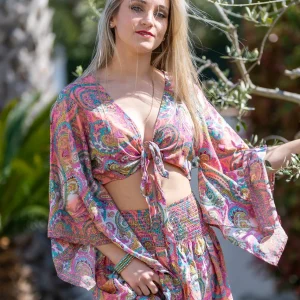 Ensemble « Esmeralda » en soie imprimée