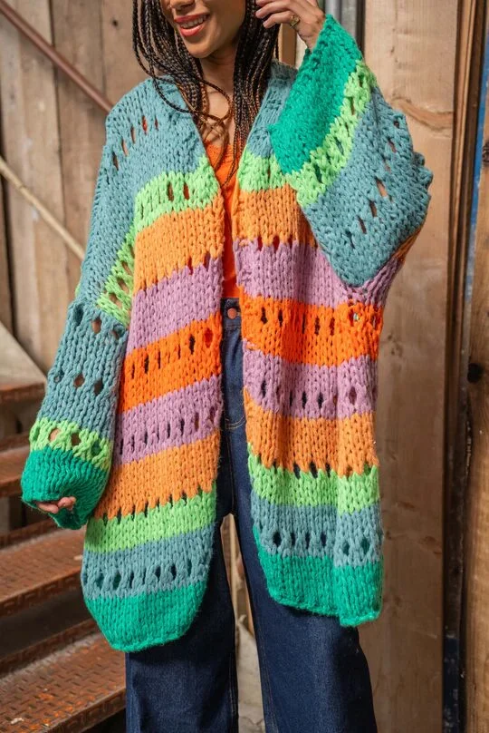 Gilet douceur bohème manches larges – Image 4