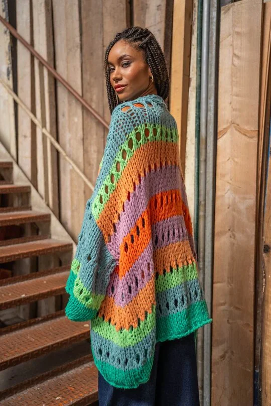 Gilet douceur bohème manches larges – Image 2