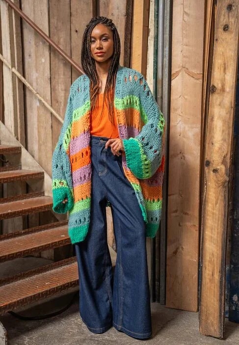 Gilet douceur bohème manches larges – Image 3