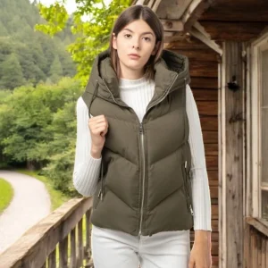 Gilet sans manches kaki