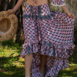 Jupe « Esmeralda » en soie imprimée