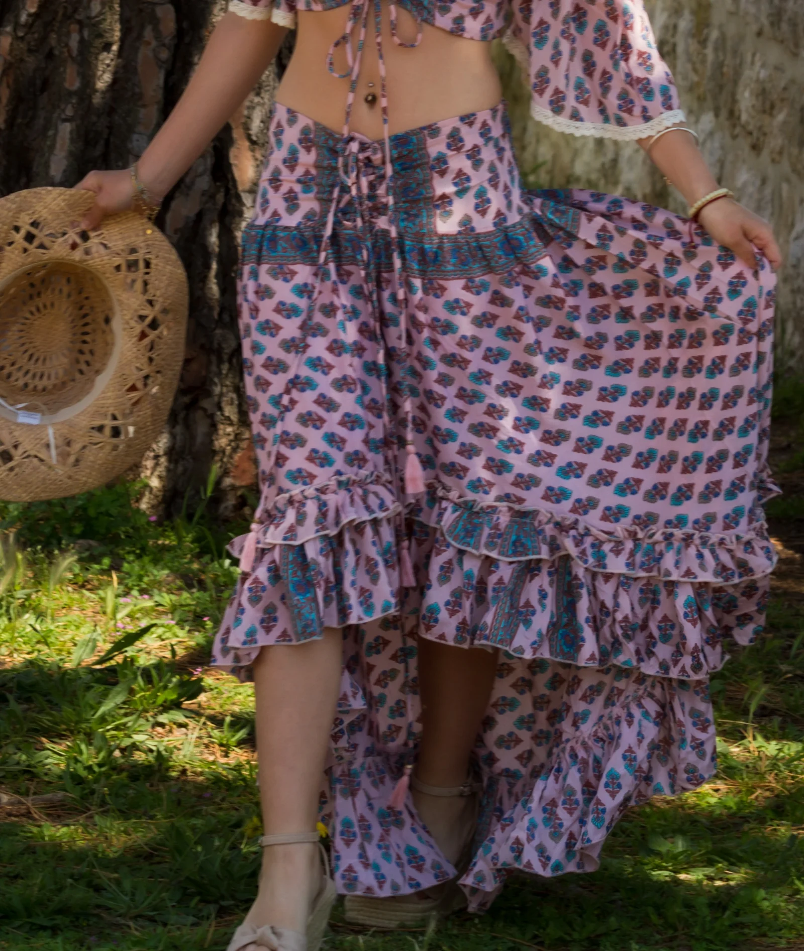 Jupe « Esmeralda » en soie imprimée – Image 2