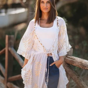 Kaftan cauris pour la plage