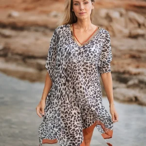 Kaftan 100% coton pour la plage