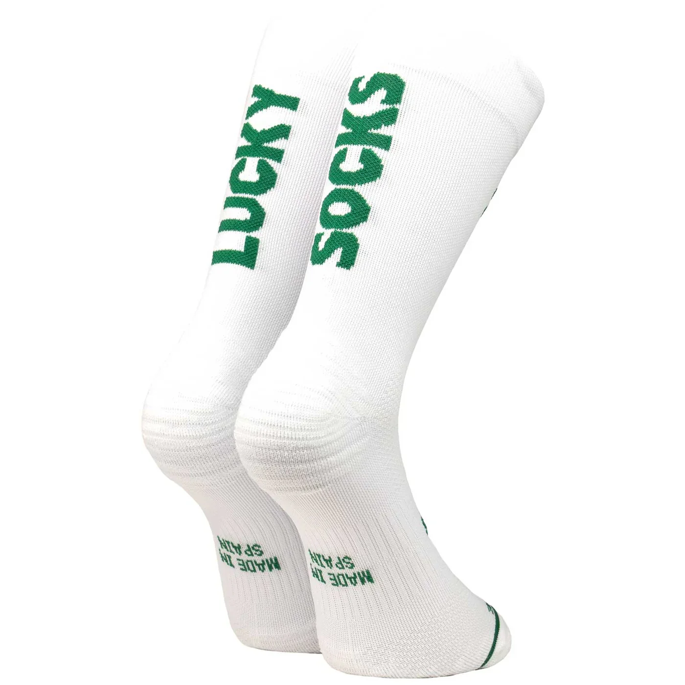 Chaussettes de course a pied Lucky Socks blanc