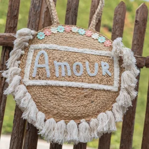 Panier rond AMOUR 100% chic bohème