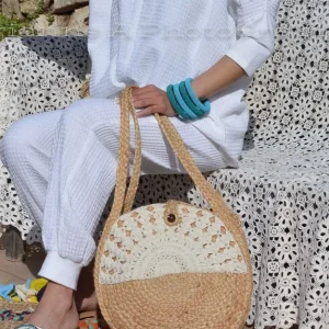 Panier rond en jute 100% boho chic