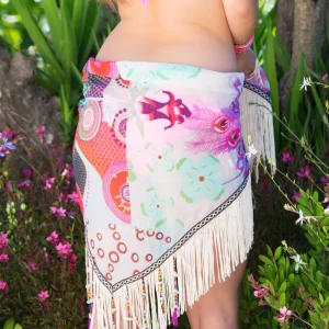 Paréo à franges pour la plage