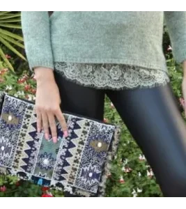 Grande pochette à perles