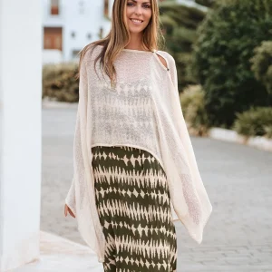 Le poncho en gaze de coton naturel