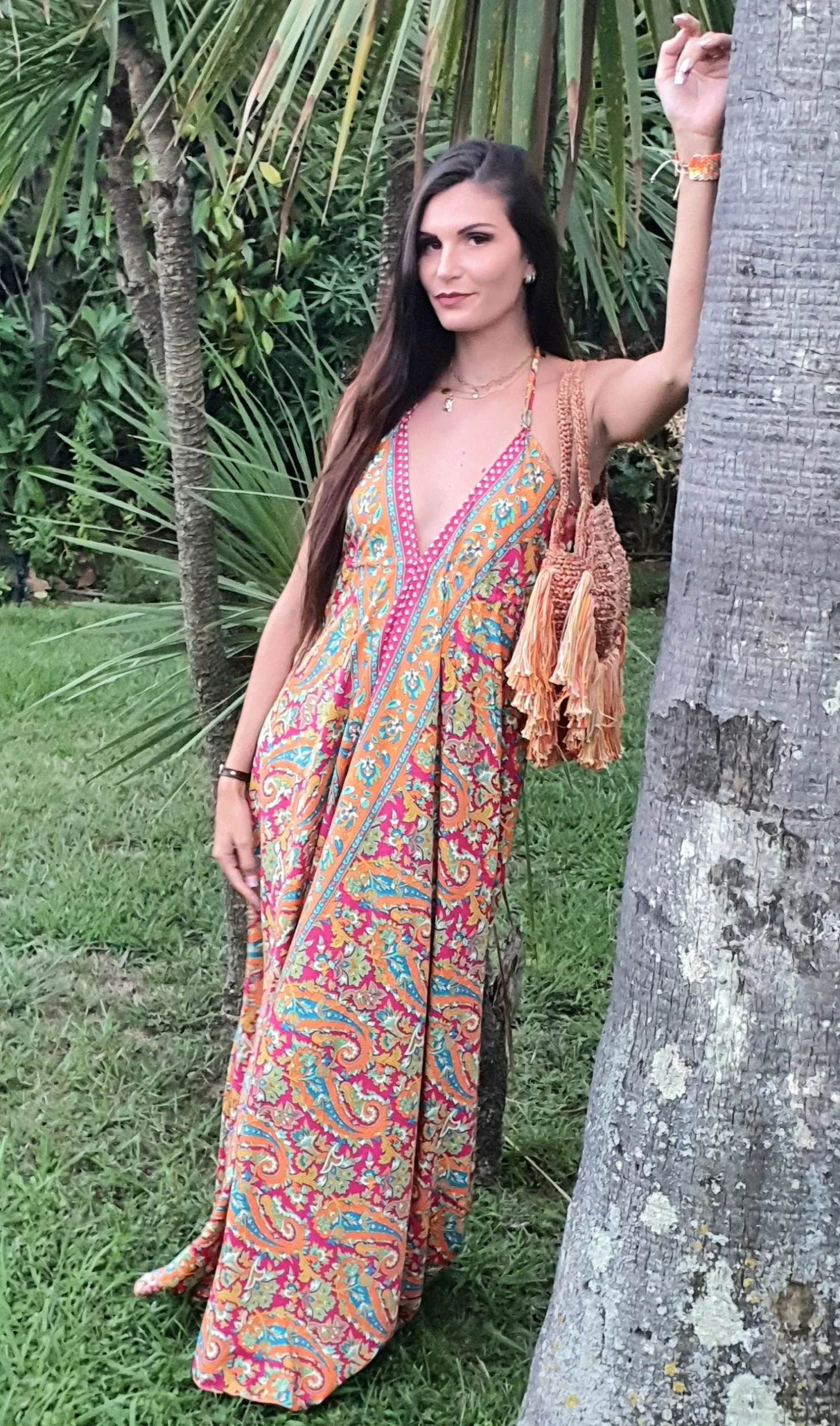 Robe dos nu au doux touché soie