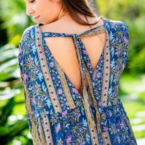 Longue robe bohème au touché soie