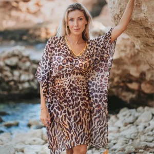 Robe tunique 100% coton pour la plage