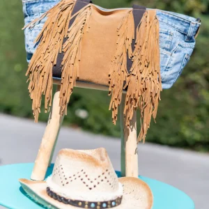 Grand sac franges JEAN & DAIM KARL LAGERFELD