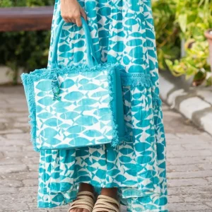 Sac de plage en toile thème Poissons