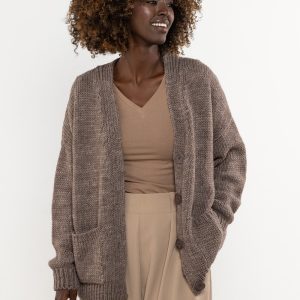 Cardigan brun