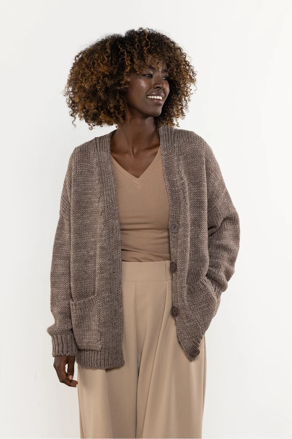 Cardigan brun – Image 2