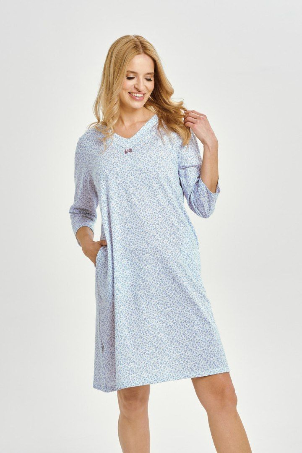 Chemise de nuit bleue