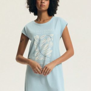 Chemise de nuit bleue