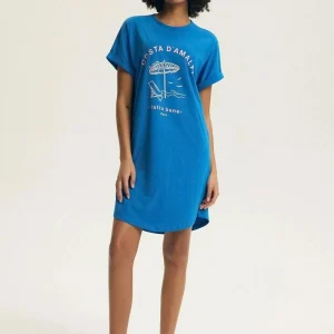 Chemise de nuit bleue