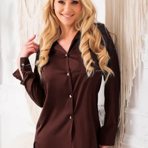 Chemise de nuit brune