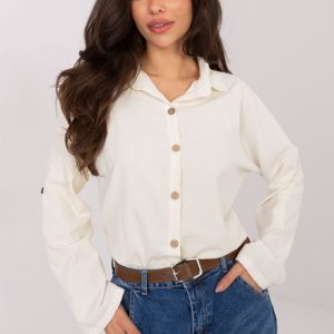 Chemise manche longue beige