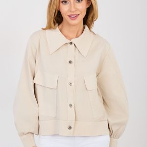 Chemise manche longue beige