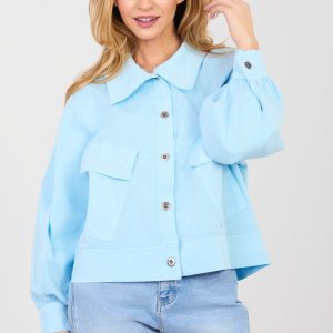 Chemise manche longue bleue