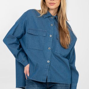 Chemise manche longue bleue