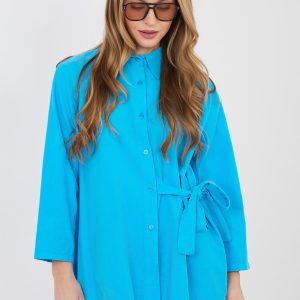 Chemise manche longue bleue