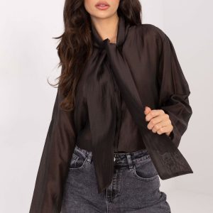 Chemise manche longue brune