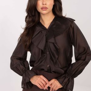 Chemise manche longue brune