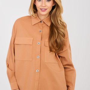 Chemise manche longue orange