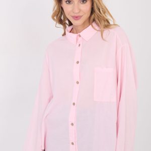 Chemise manche longue rosé