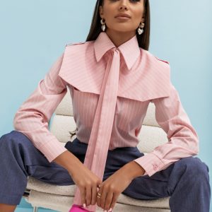 Chemise manche longue rosé