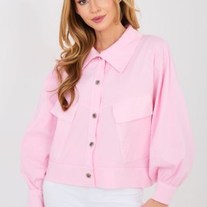 Chemise manche longue rosé