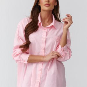 Chemise manche longue rosé