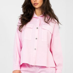 Chemise manche longue rosé