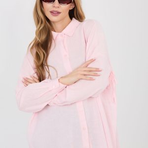 Chemise manche longue rosé