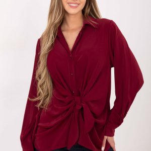 Chemise manche longue rouge