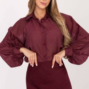 Chemise manche longue rouge
