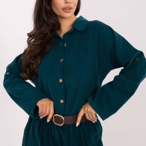 Chemise manche longue verte